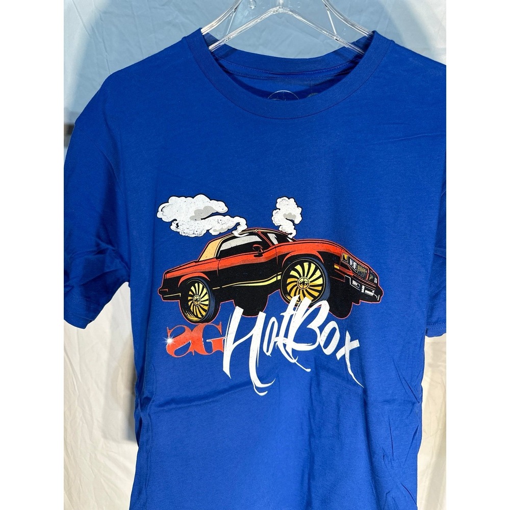 NWT 100% Cotton Sniper Gang Apparel Royal Blue 4G Hot Box Short Sleeve T-Shirt